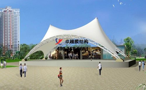 新密膜結構看臺/主席臺【新密市振發耐火材料有限公司等】設計施工案例