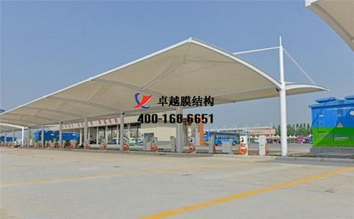 ?？h膜結(jié)構(gòu)充電站樁停車(chē)棚/雨棚【?？h漢生食品有限責(zé)任公司等】工程設(shè)計(jì)施工案例