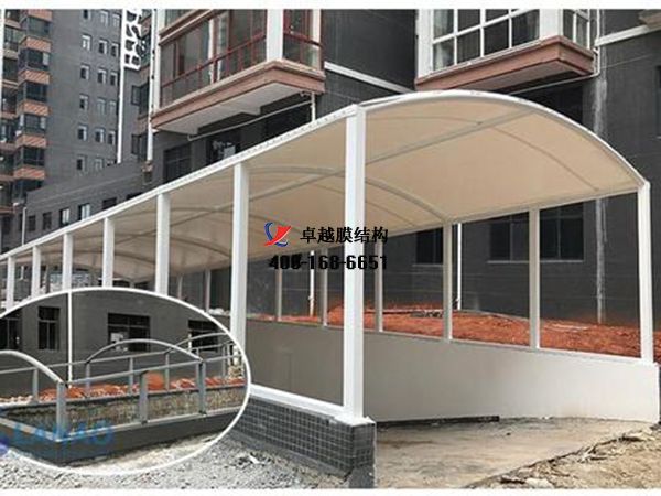 駐馬店膜結構地下車庫出入口【駐馬店白云紙業等】設計施工案例