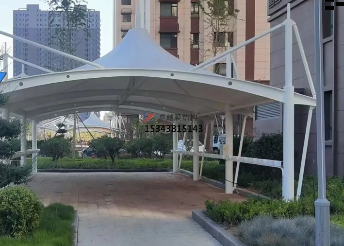 卓越膜結構停車棚景觀棚定做有什么優勢？